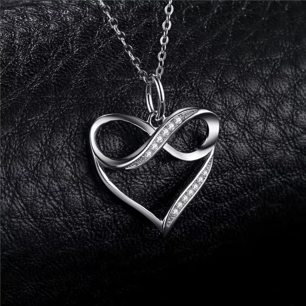 Collier Infini coeur Argent Zirconium