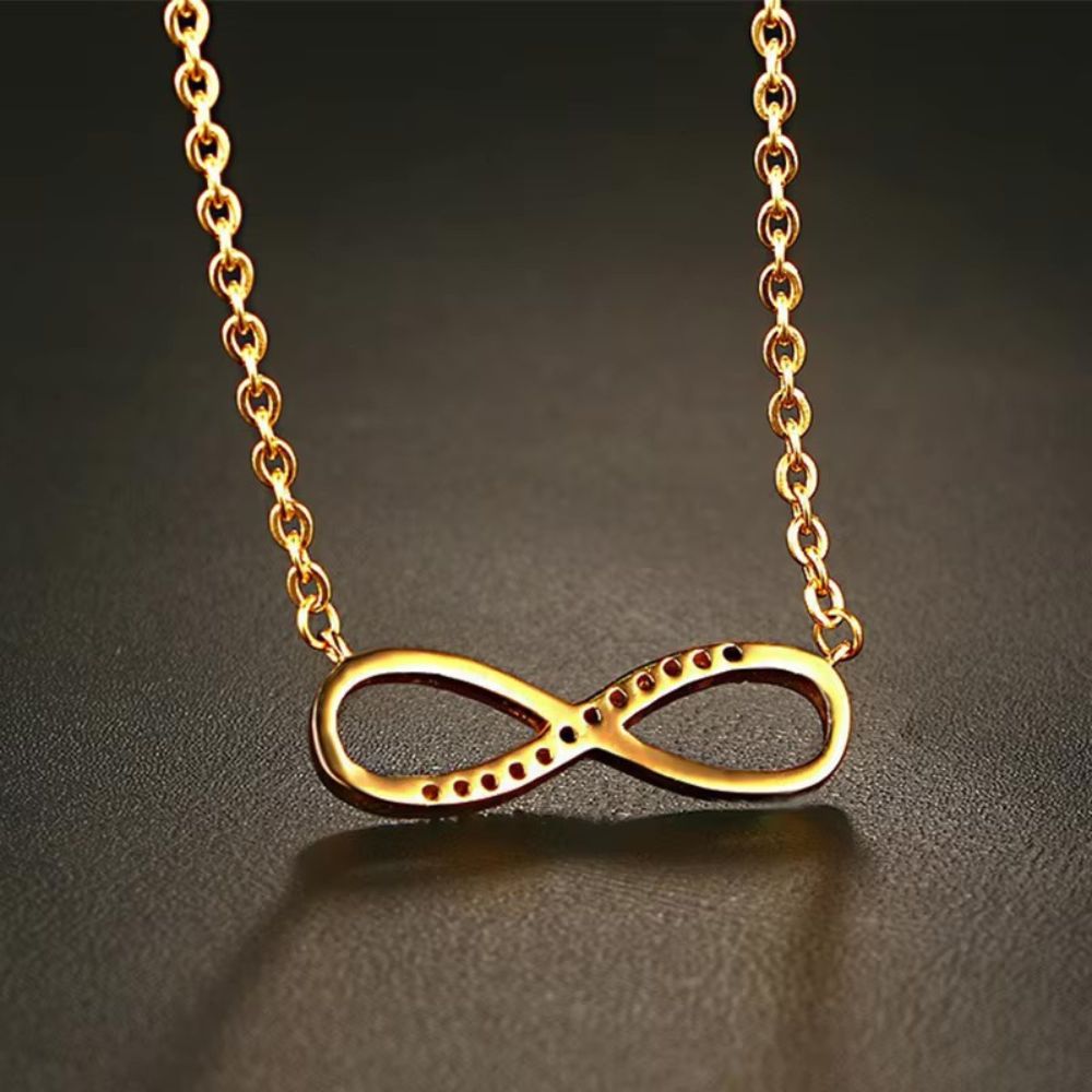 Collier Infini Or et strass