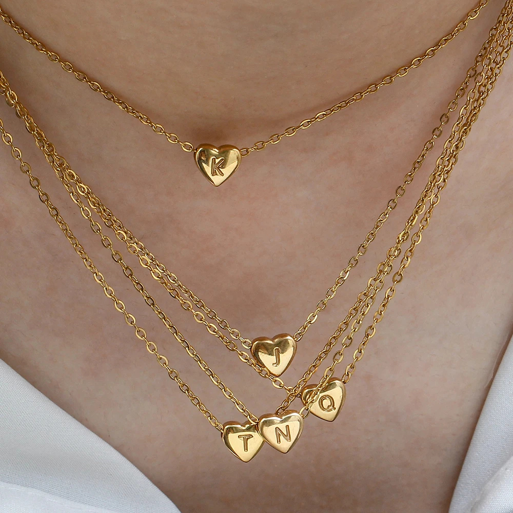 Collier Initiale B Cœur pas cher