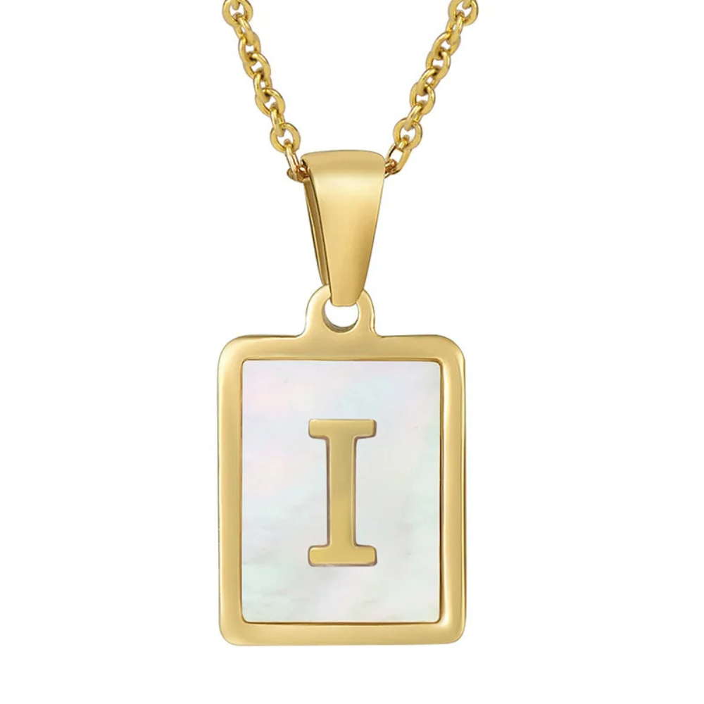 Collier Initiale I Nacre