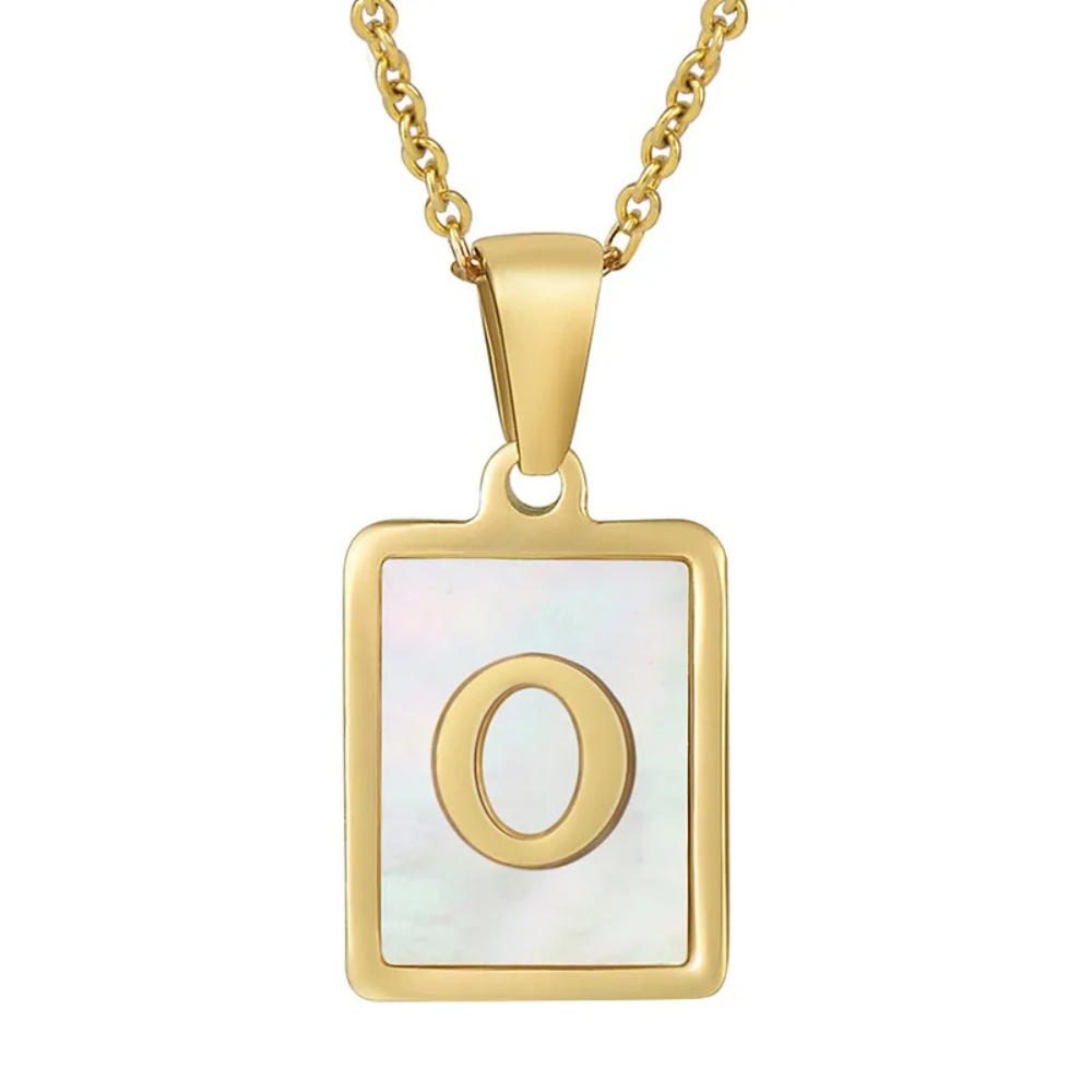 Collier Initiale O Nacre