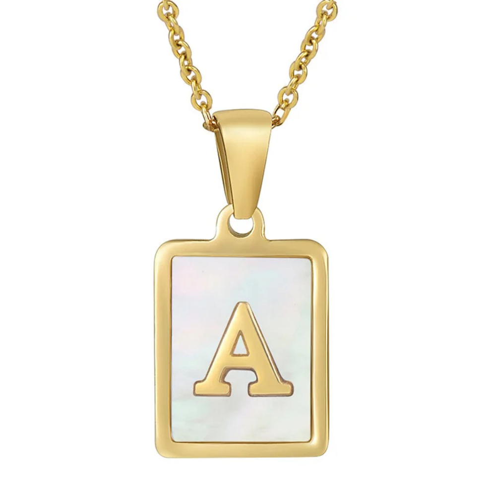 Collier Initiale A Nacre