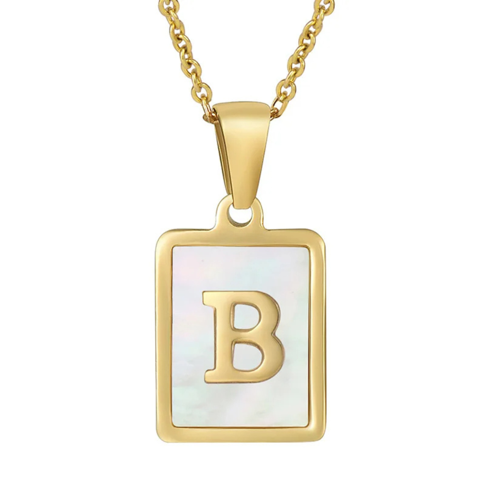 Collier Initiale B Nacre