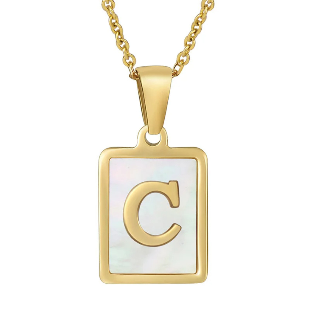 Collier Initiale C Nacre
