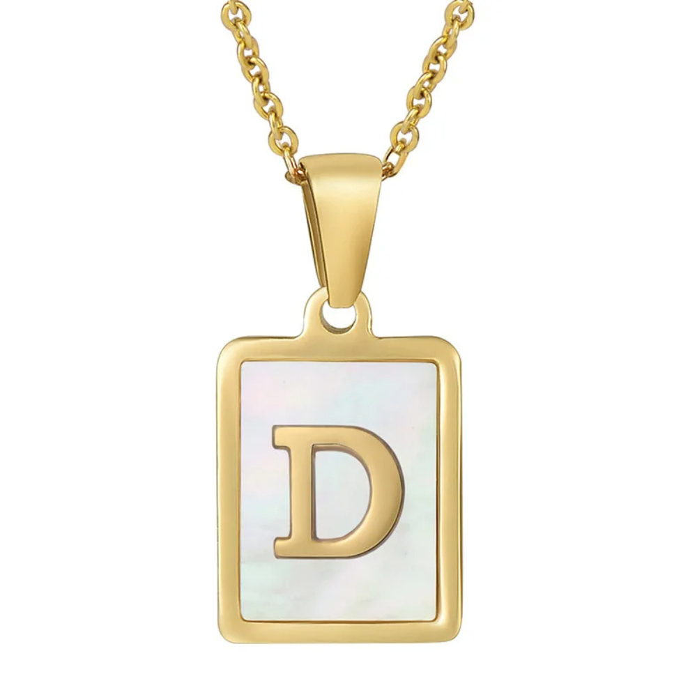 Collier Initiale D Nacre