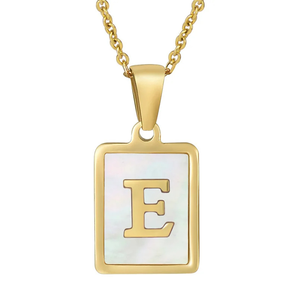 Collier Initiale E Nacre