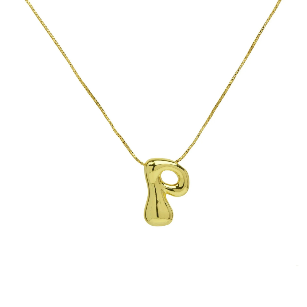 Collier Initiale P Bubble