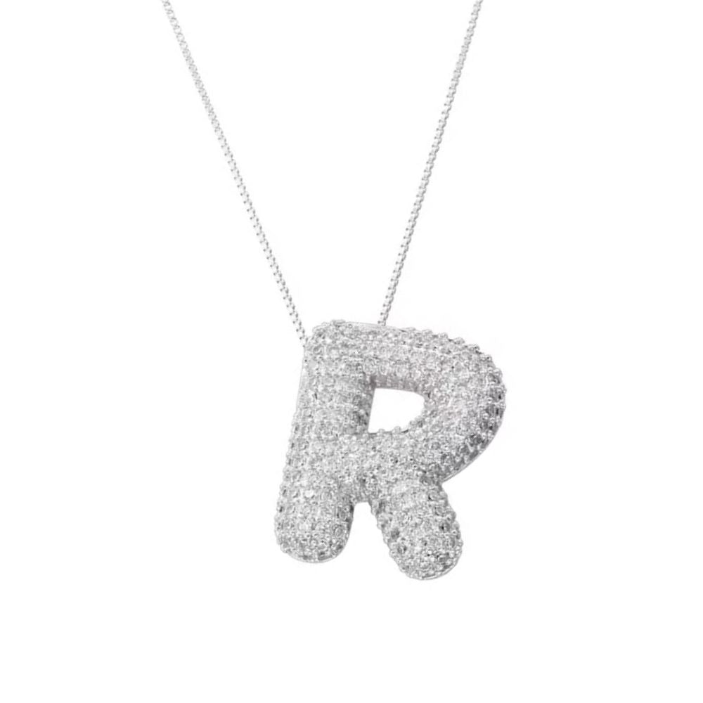 Collier Lettre R Bubble