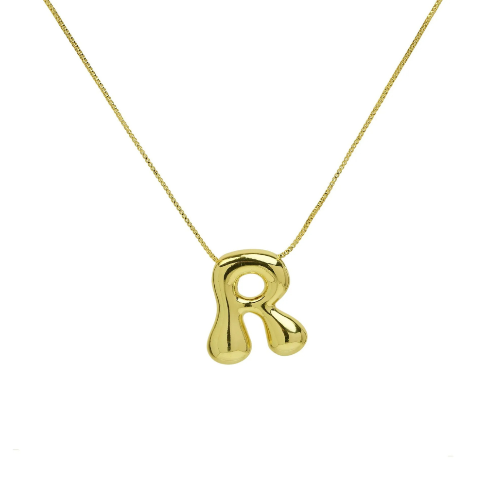 Collier Initiale R Bubble