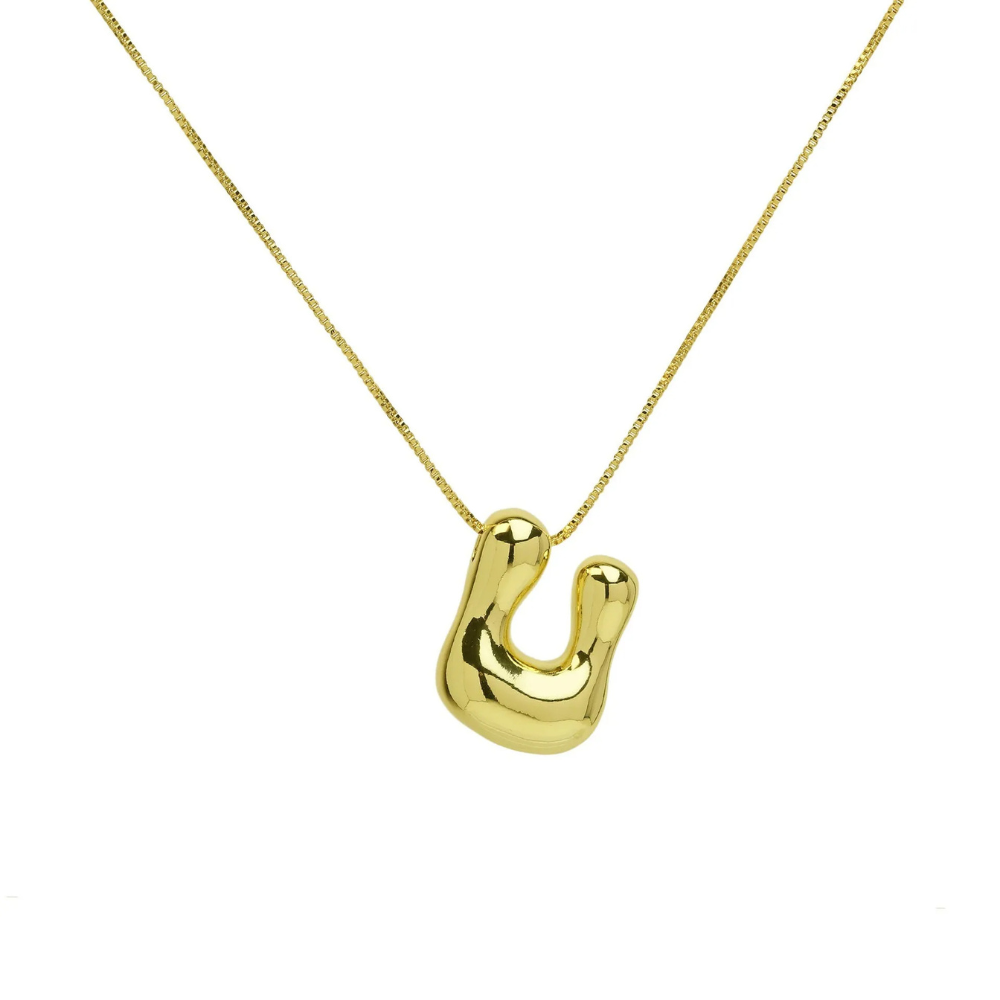 Collier Initiale U Bubble