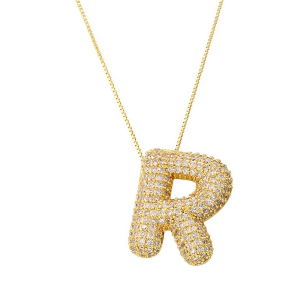 Collier Lettre R Bubble