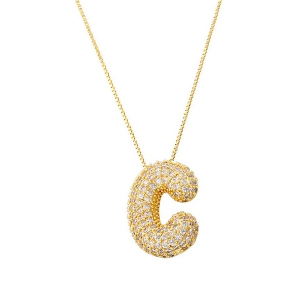 Collier Lettre C Bubble