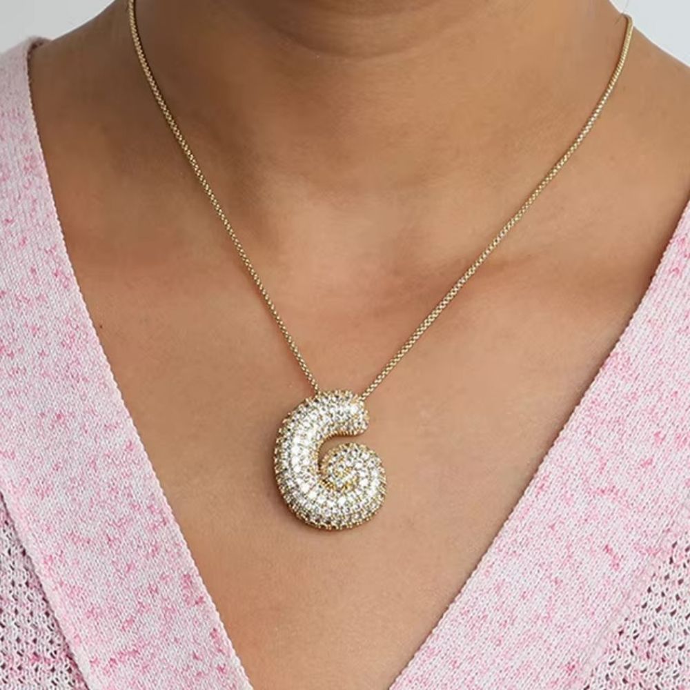 Collier Lettre G Bubble