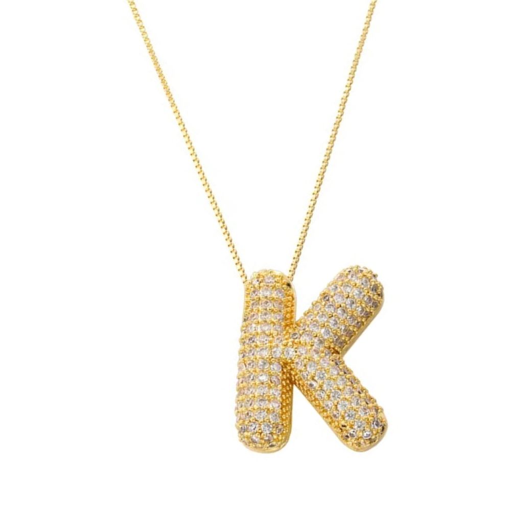 Collier Lettre K Bubble