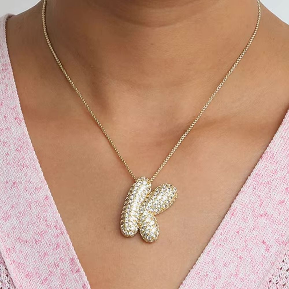 Collier Lettre K Bubble