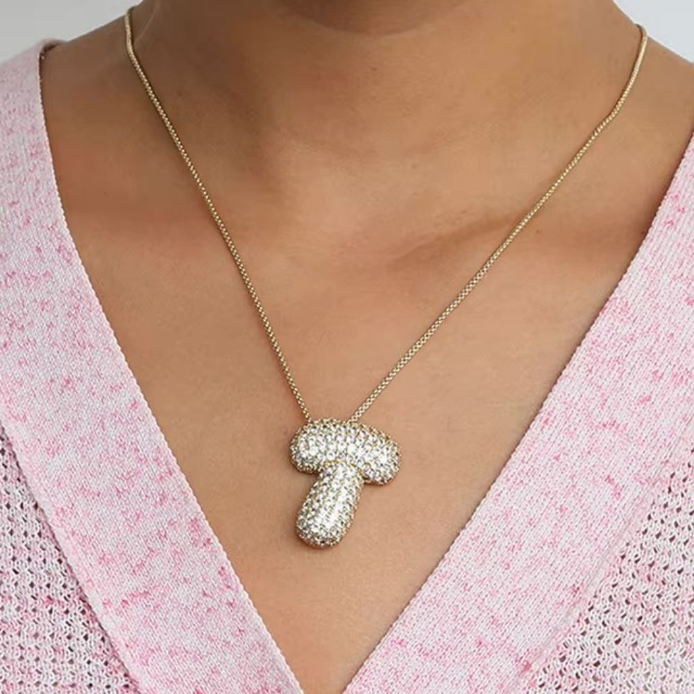 Collier Lettre T Bubble