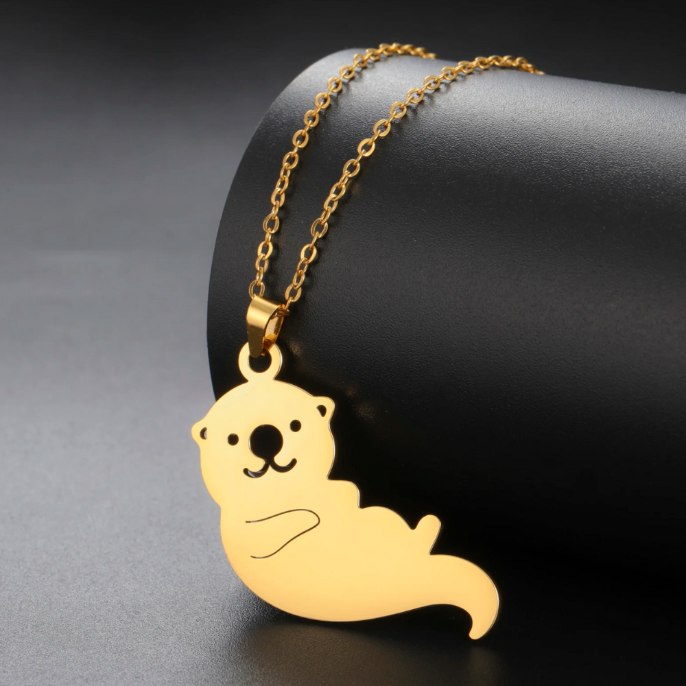 Collier Loutre Acier Inoxydable