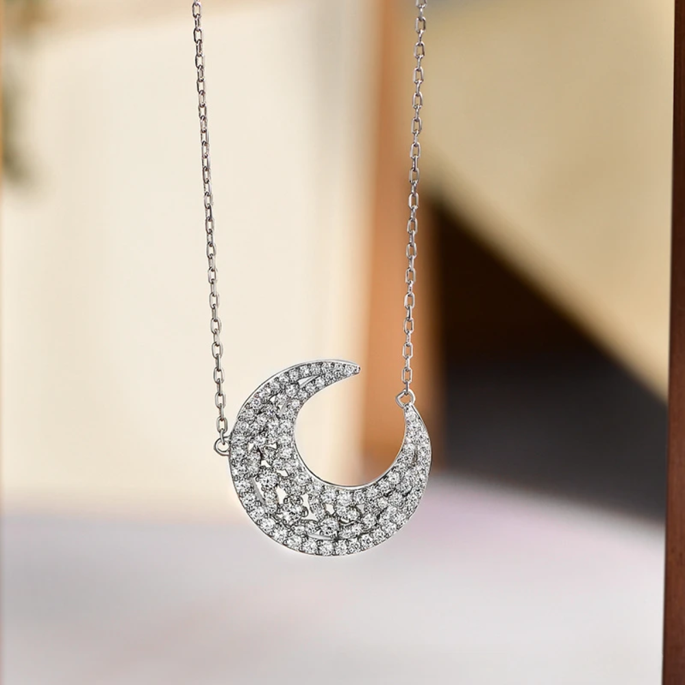 Collier Forme Lune Arène Bijoux