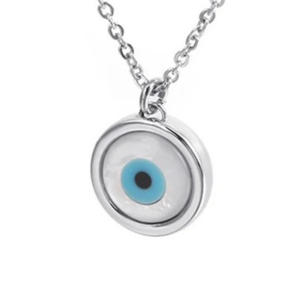 Collier Œil Protecteur Rond Nacre pas cher