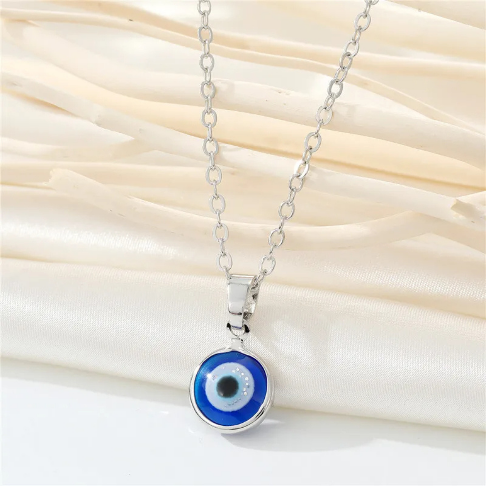 Collier Œil Bleu Argent