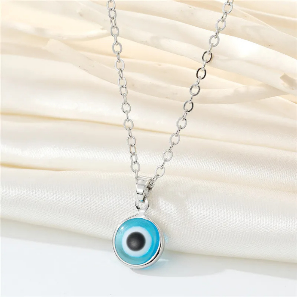 Collier Œil Turquoise Argent