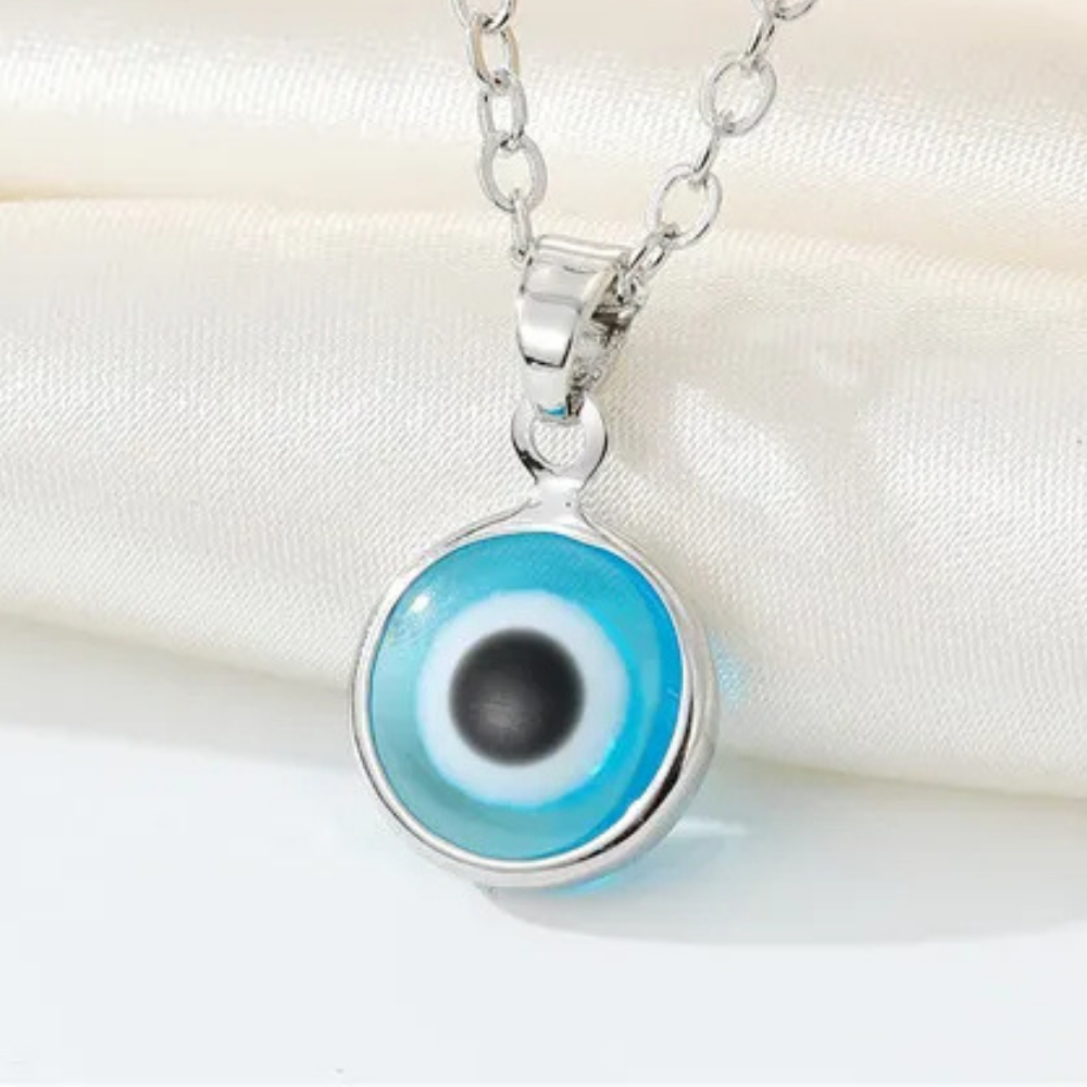 Collier Œil Turquoise Argent