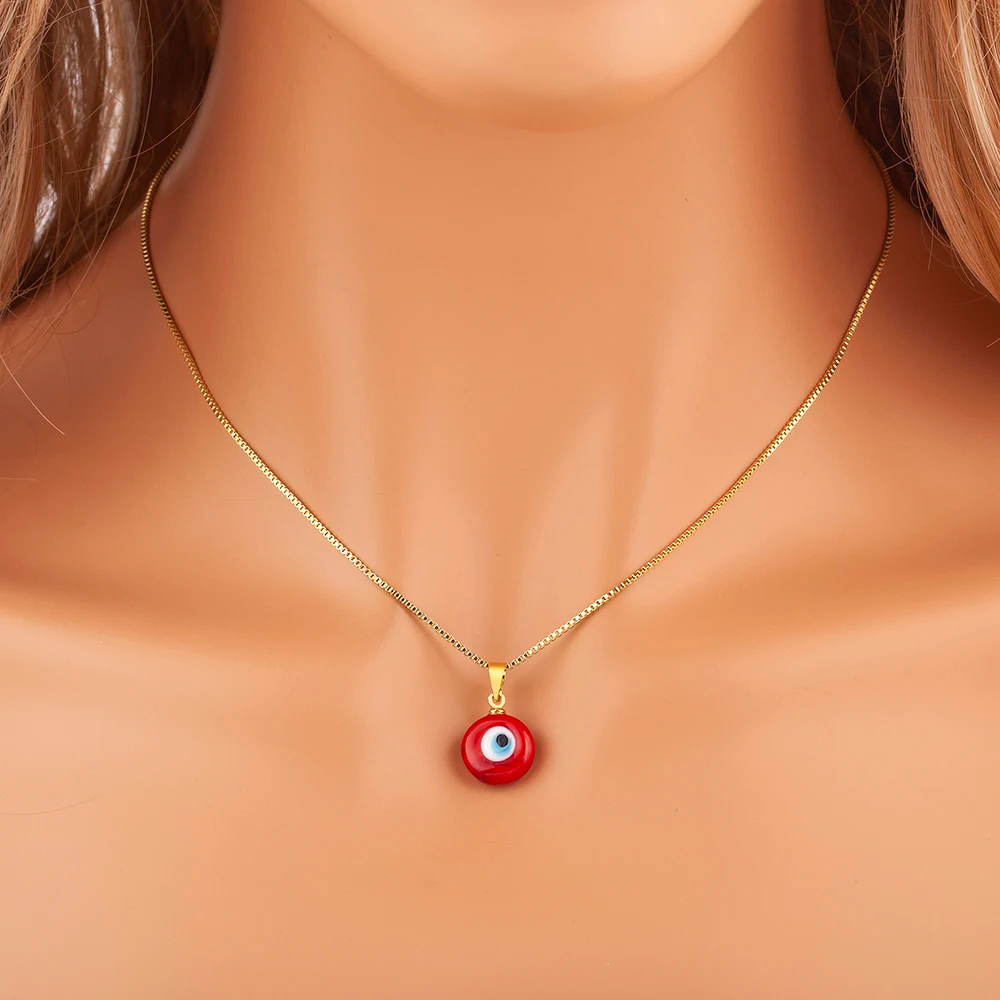 Collier Œil Turc Jaune pas cher