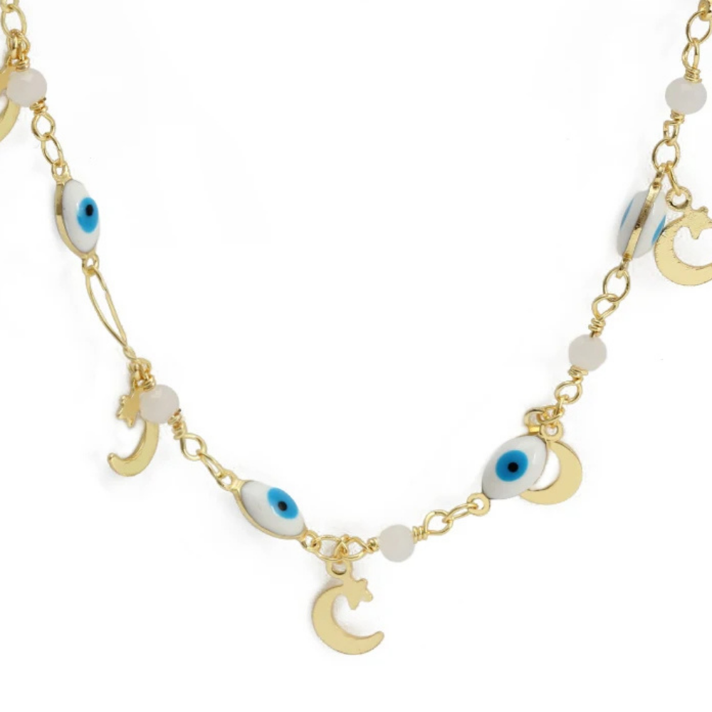 Collier Œil Protecteur Lune pas cher