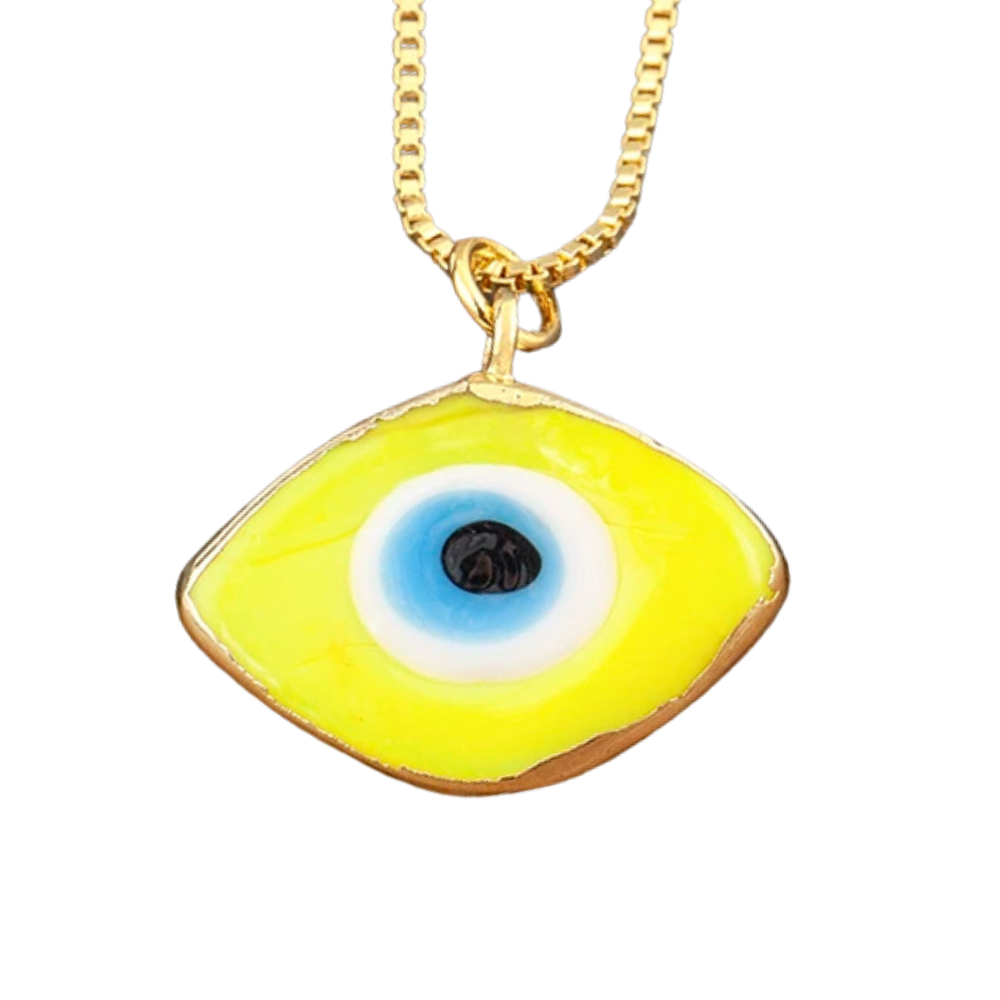 Collier Œil Chance Jaune