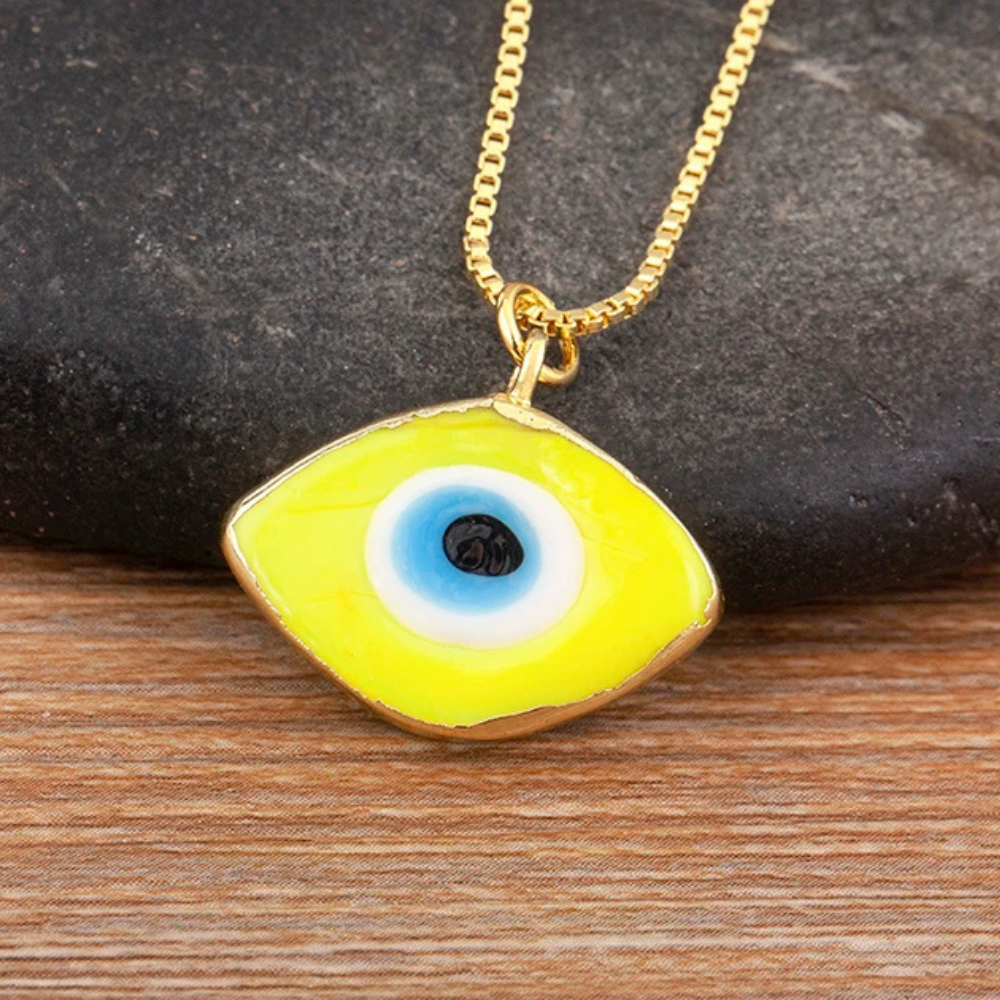 Collier Œil Chance Jaune