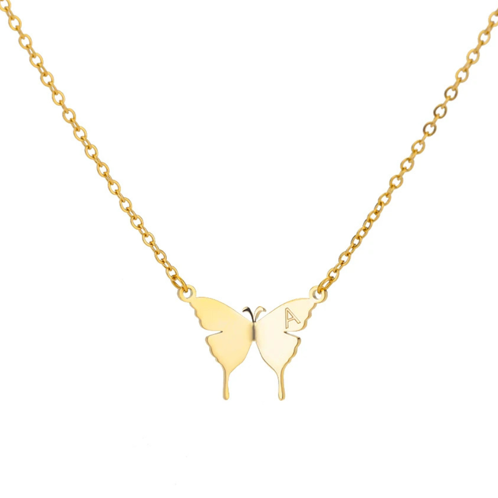 Collier Papillon Initiale