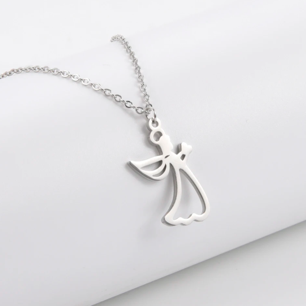 Collier Pendentif Ange Argent