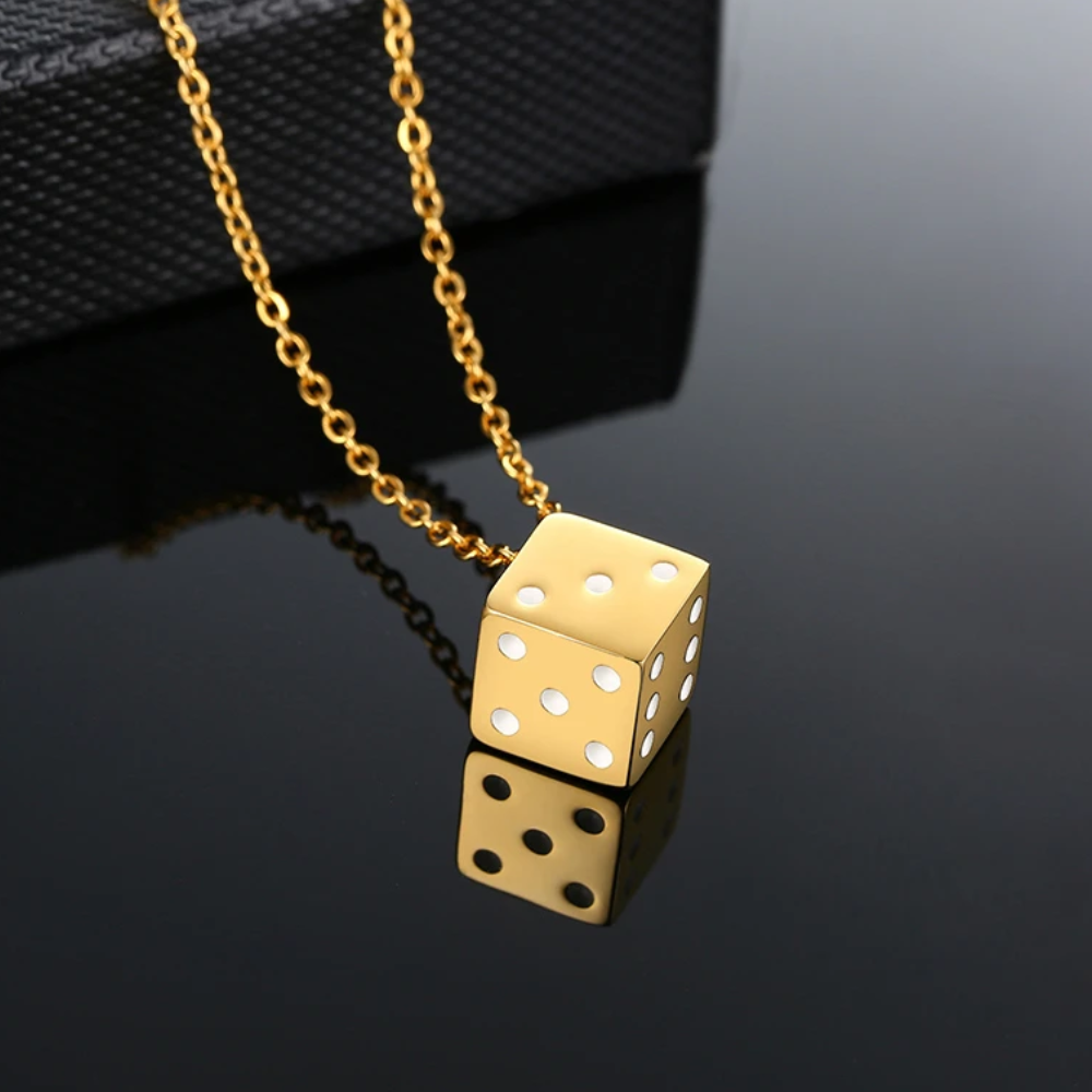 Collier Pendentif Dé Or