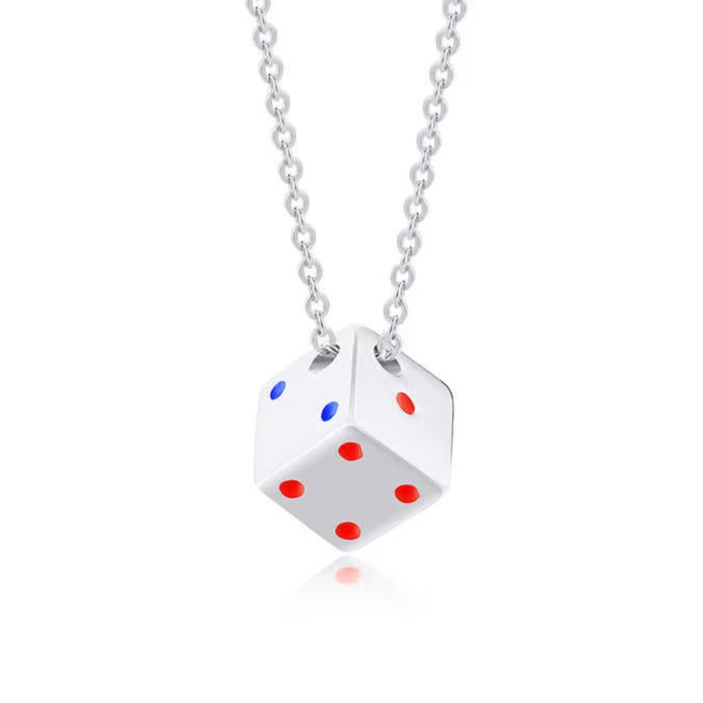 Collier Pendentif Dé Argent
