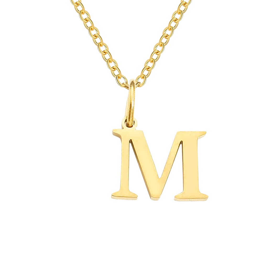 Collier Pendentif Lettre M