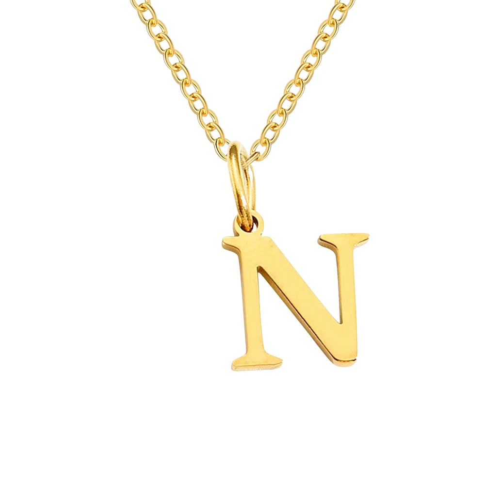 Collier Pendentif Lettre N