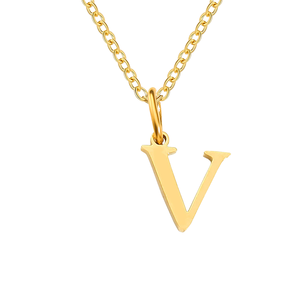 Collier Pendentif Lettre V