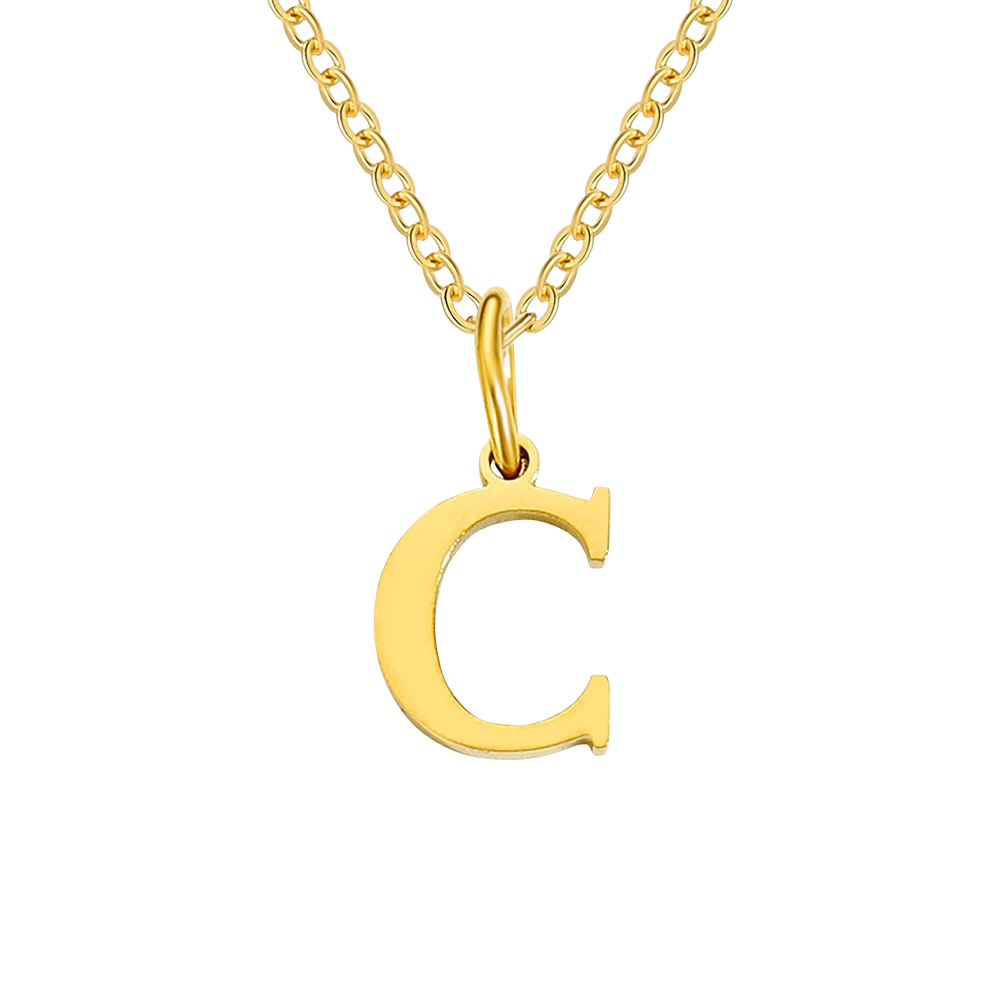 Collier Pendentif Lettre C