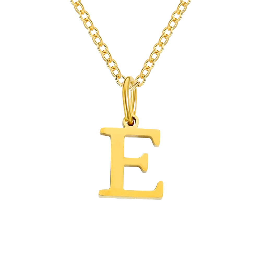 Collier Pendentif Lettre E