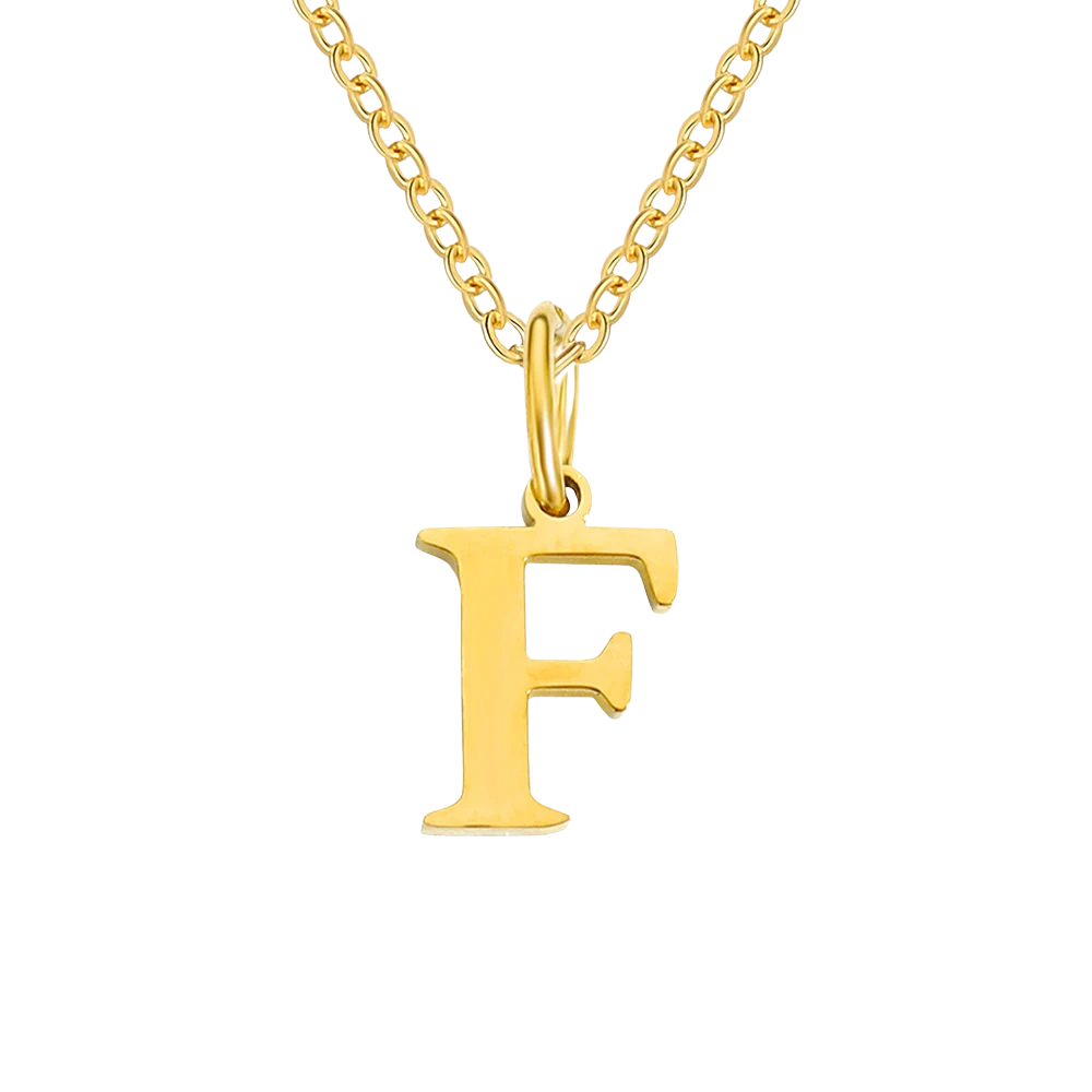 Collier Pendentif Lettre F