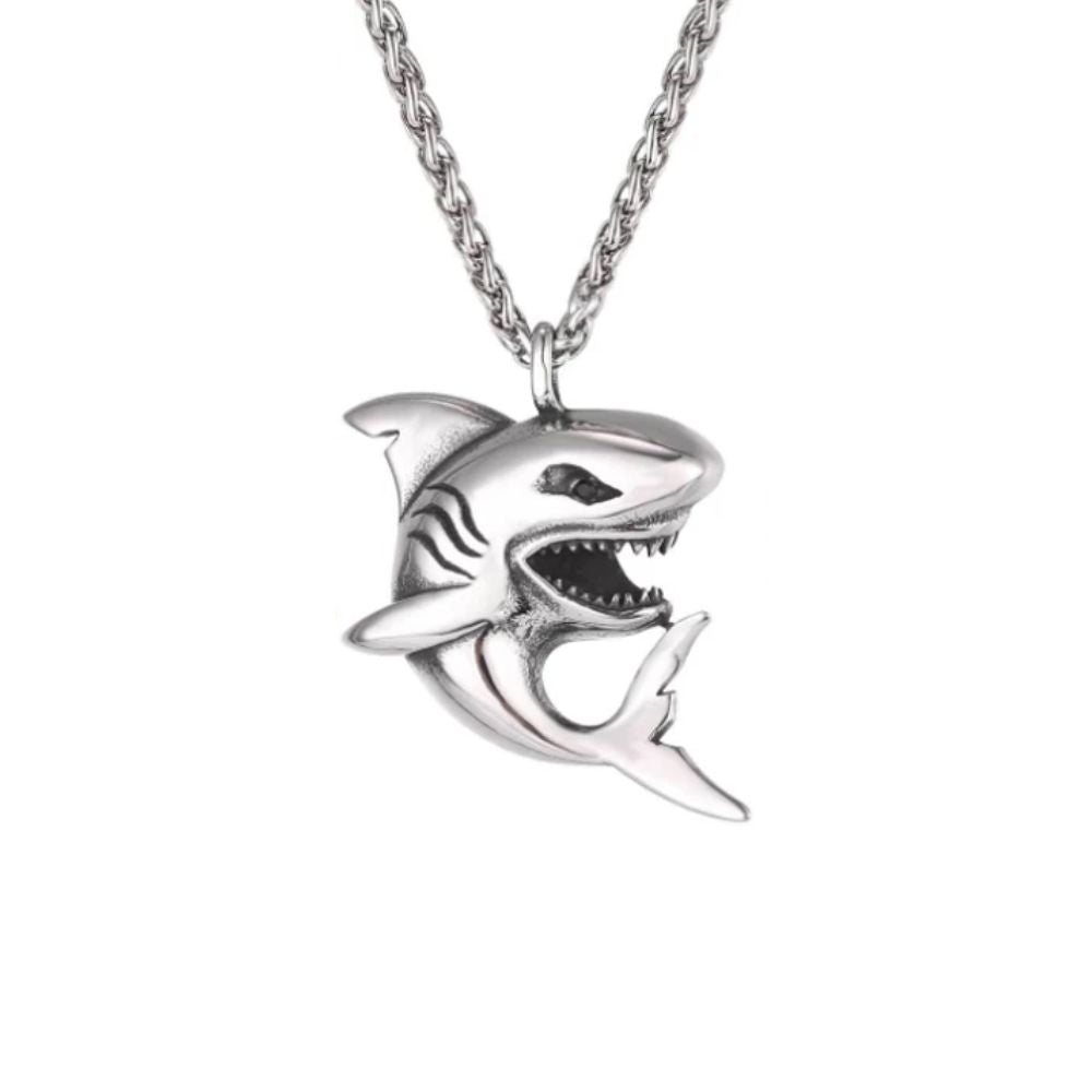 Collier Pendentif Requin Argent