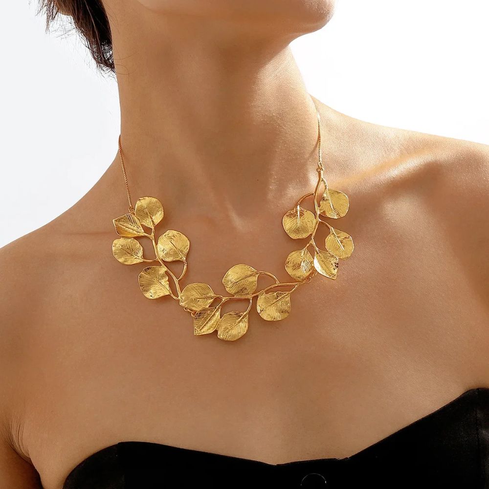 Collier Pétales de Fleurs Or