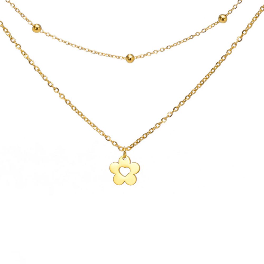 Collier Petite Fleur Cœur