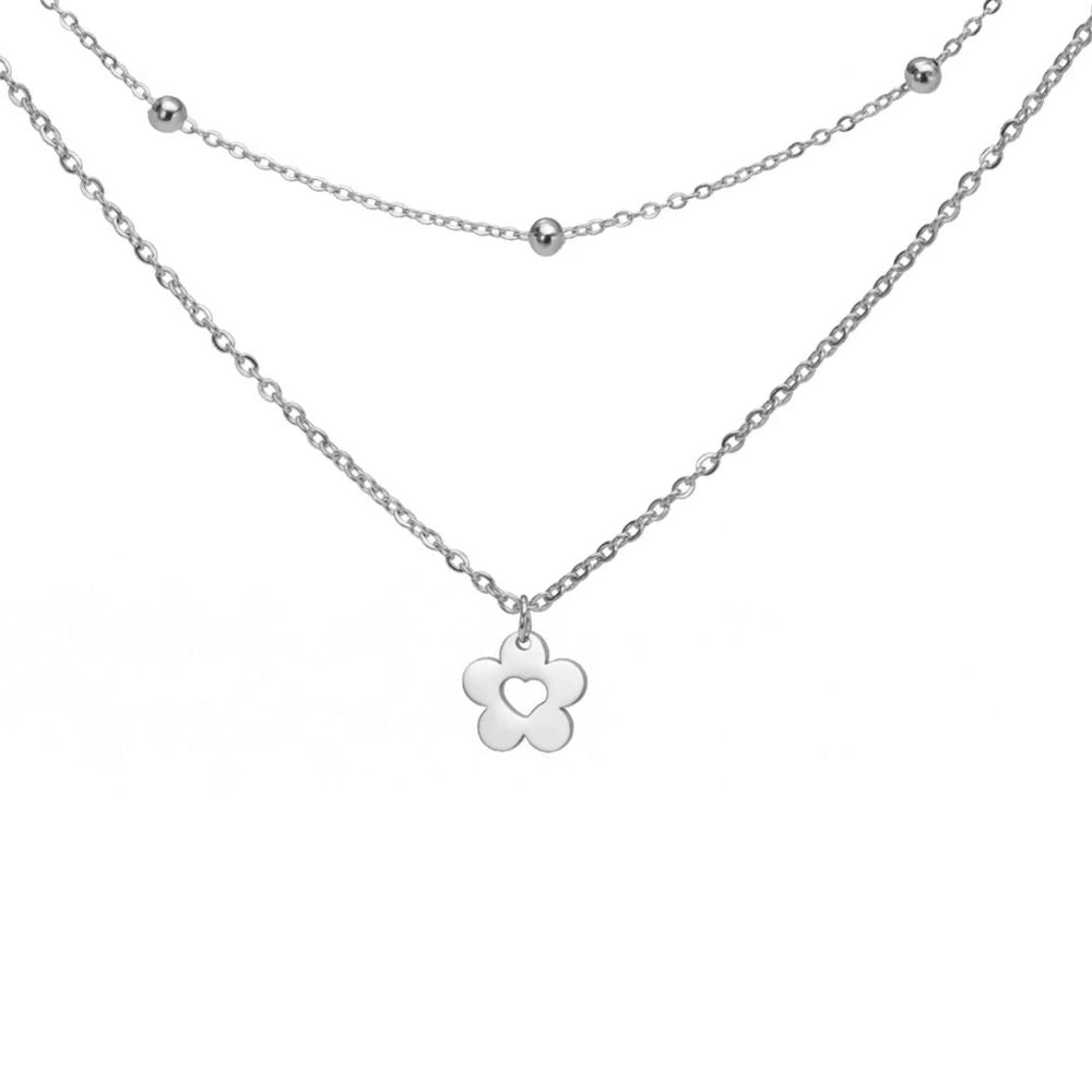 Collier Petite Fleur Cœur