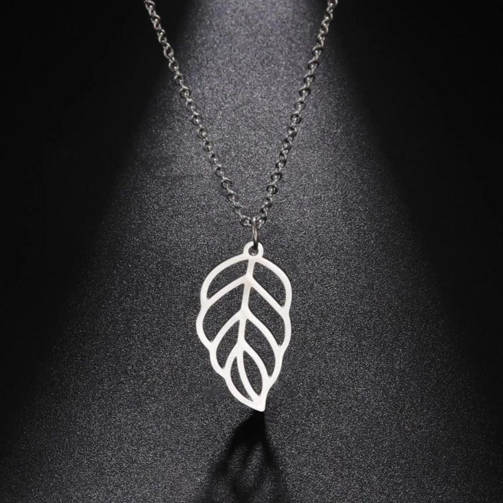 Collier Plume Argent