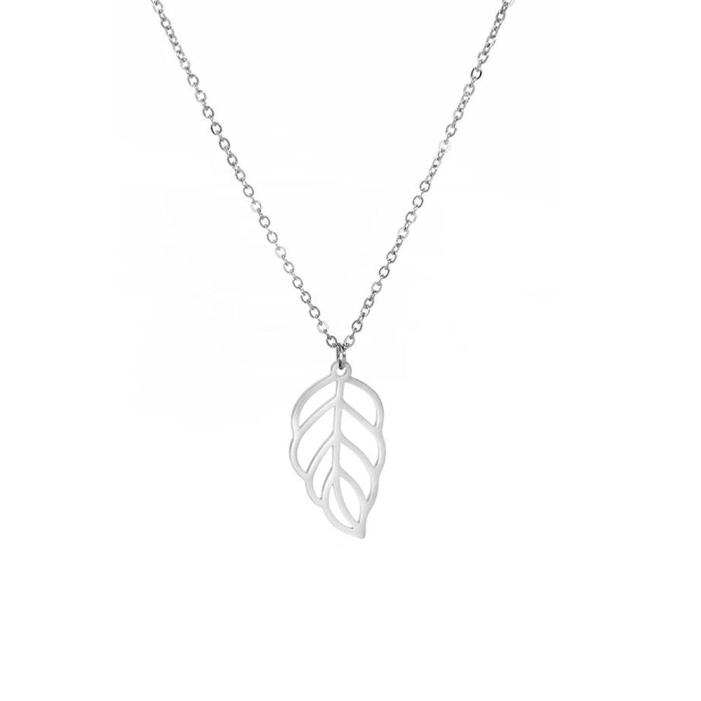 Collier Plume Acier