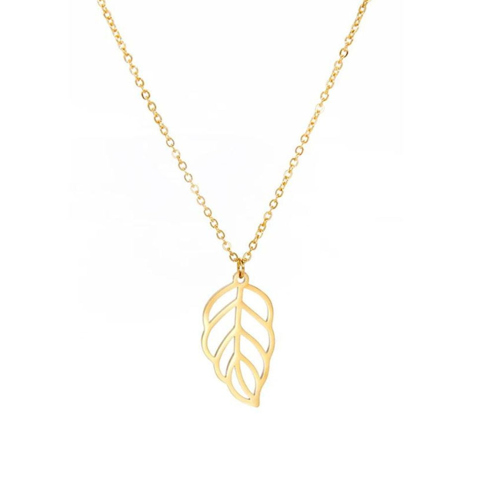 Collier Plume Acier