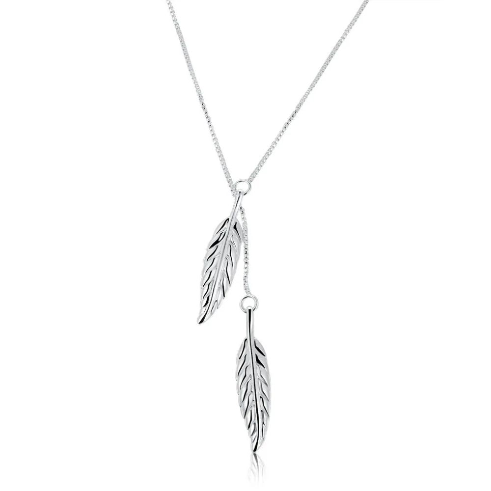 Collier Plume Argent