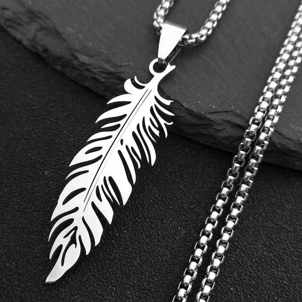 Collier Plume Homme