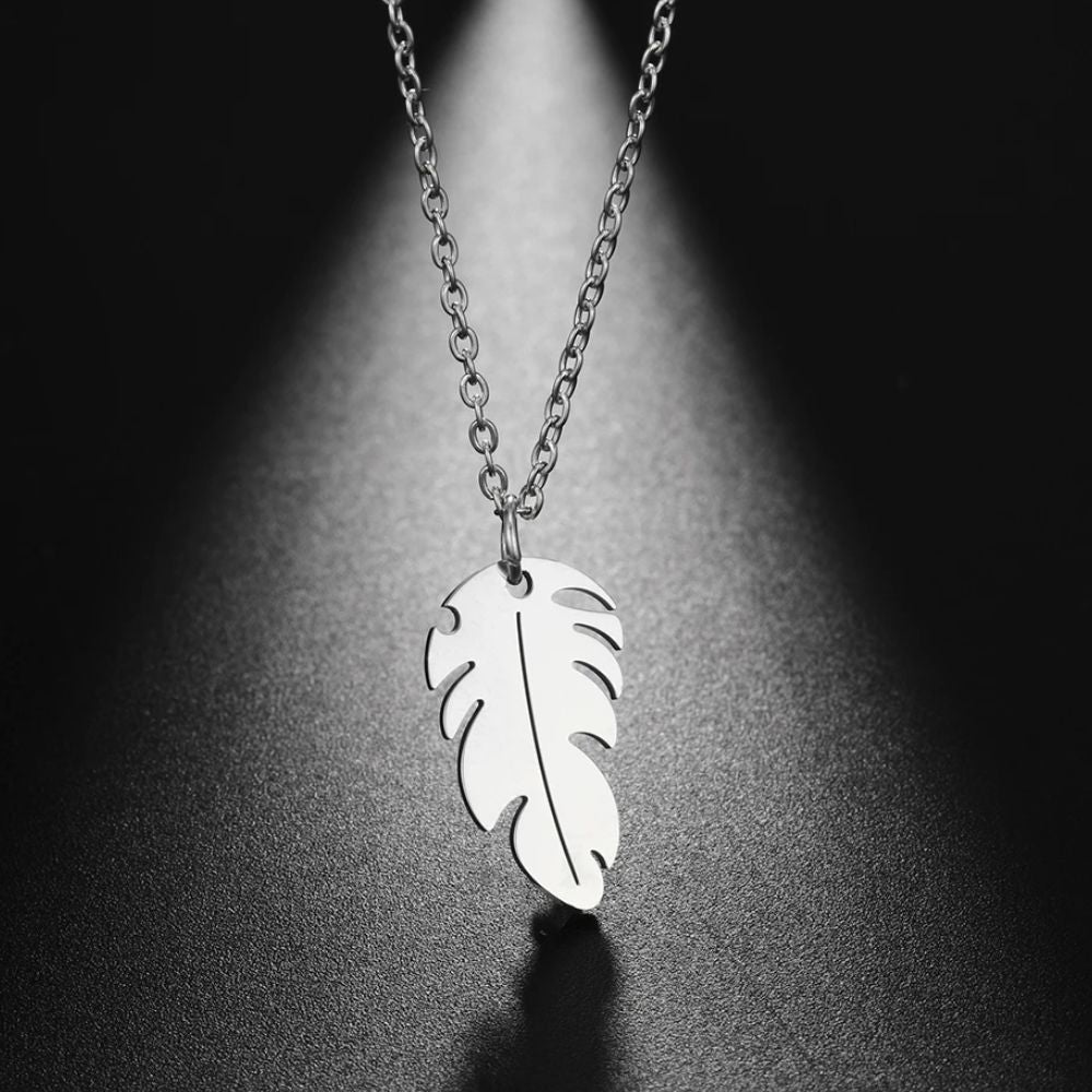 Collier Plume Métal